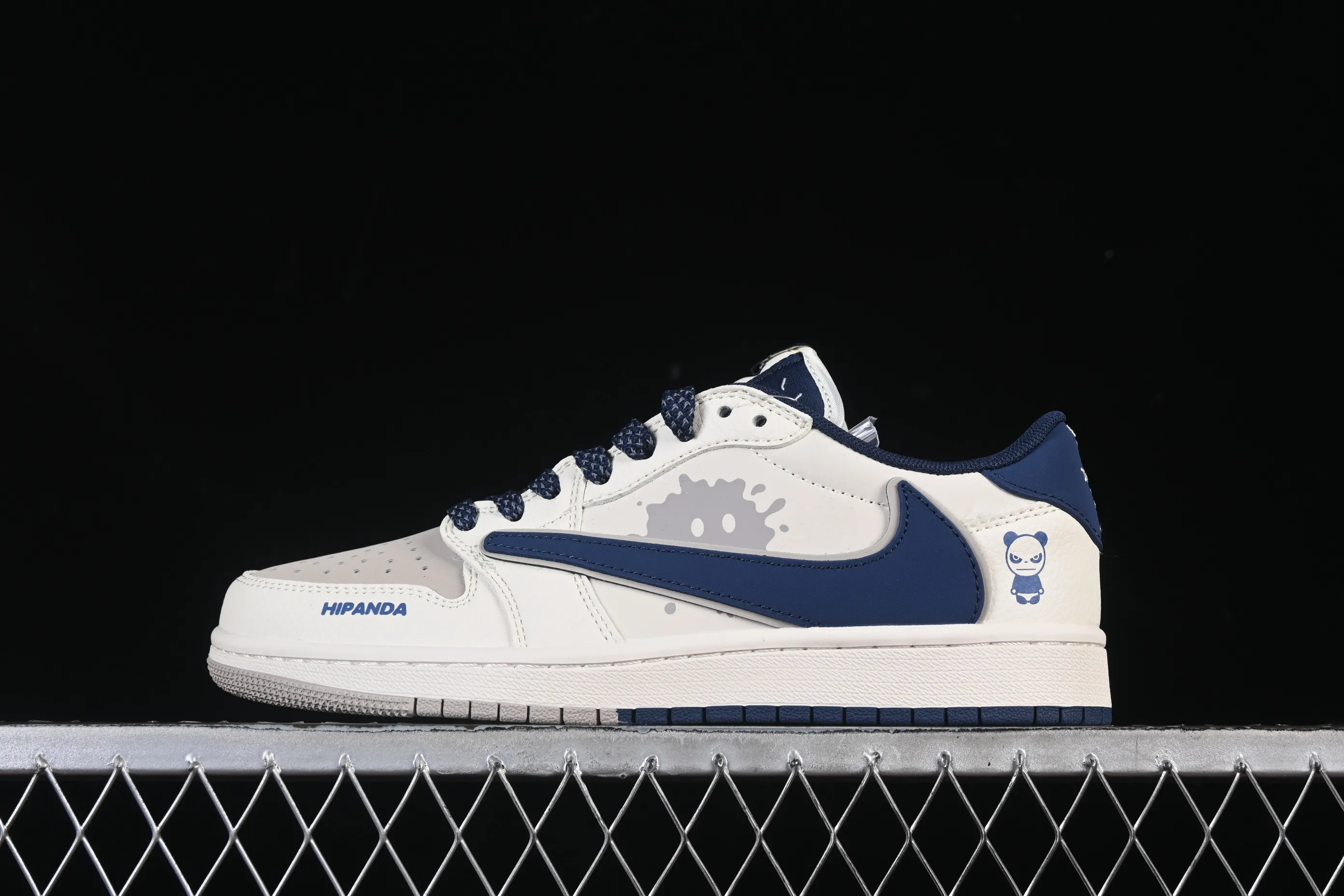 All categories Air Jordan Jordan series basketball shoes Air Jordan 1 Low high-end customized low-top sneakers Travis Scott x Fragment Design x Air Jordan 1 Low OG SP AJ1 Joe 1 violent bear joint milk white gray blue low-top cultural casual sneakers XD0798-310